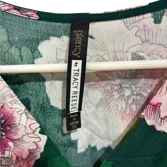 Anthropologie Plenty by Tracy Reese Aleah Floral Short Sleeve Flowy XS Ruffles - Picture 9 of 16